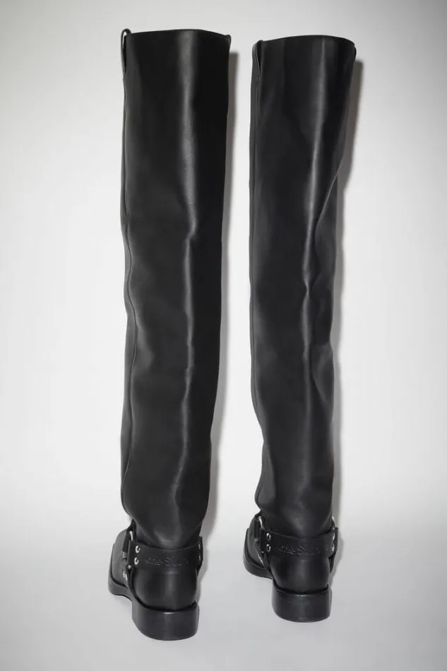 Acne Studios Shoes Woman Leather High Boots Black