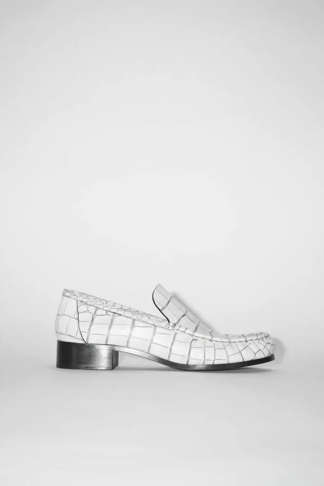 Acne Studios Shoes Woman Leather Loafers Off White