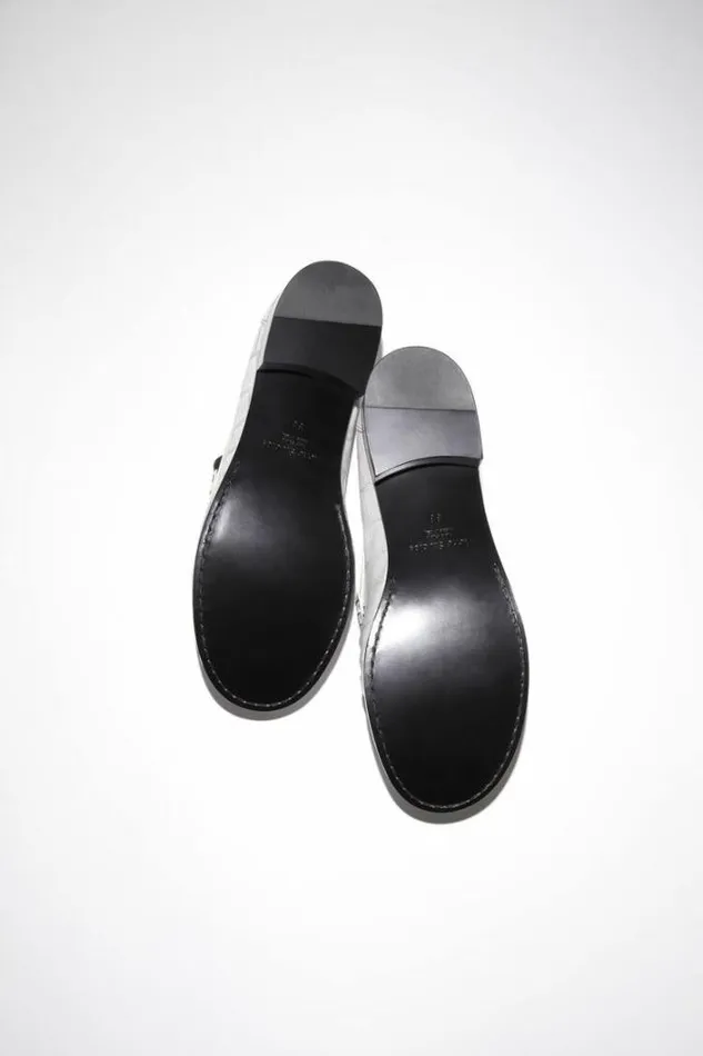 Acne Studios Shoes Woman Leather Loafers Off White
