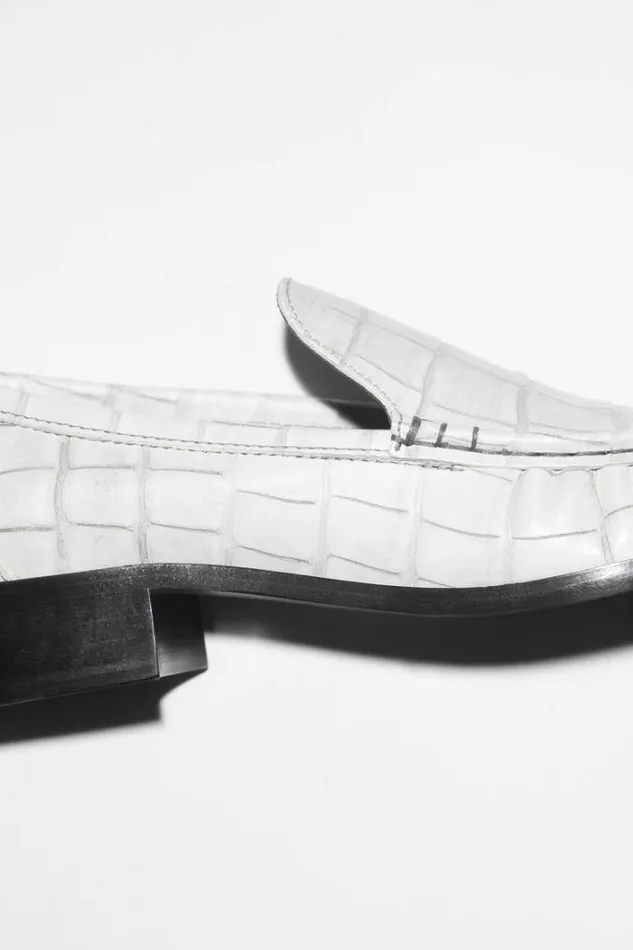 Acne Studios Shoes Woman Leather Loafers Off White