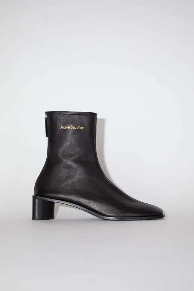 Acne Studios Shoes Woman Logo Ankle Boots BlackBlack