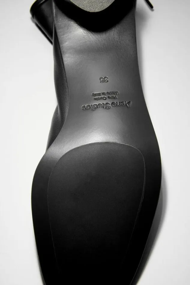 Acne Studios Shoes Woman Logo Ankle Boots BlackBlack