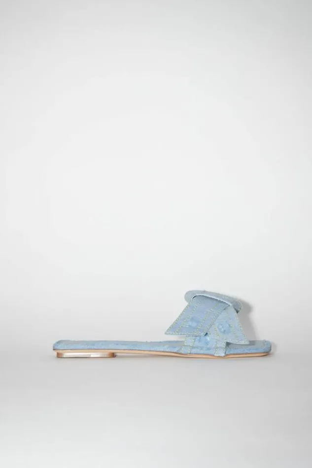 Acne Studios Shoes Woman Musubi Denim Sandal Light Blue