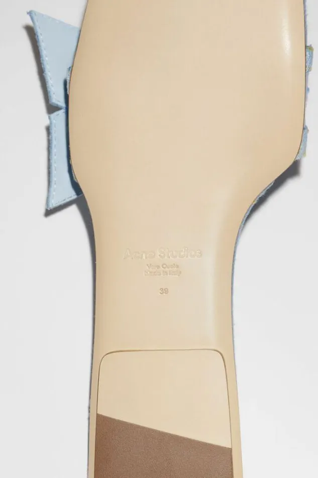 Acne Studios Shoes Woman Musubi Denim Sandal Light Blue