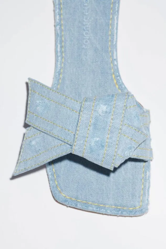 Acne Studios Shoes Woman Musubi Denim Sandal Light Blue