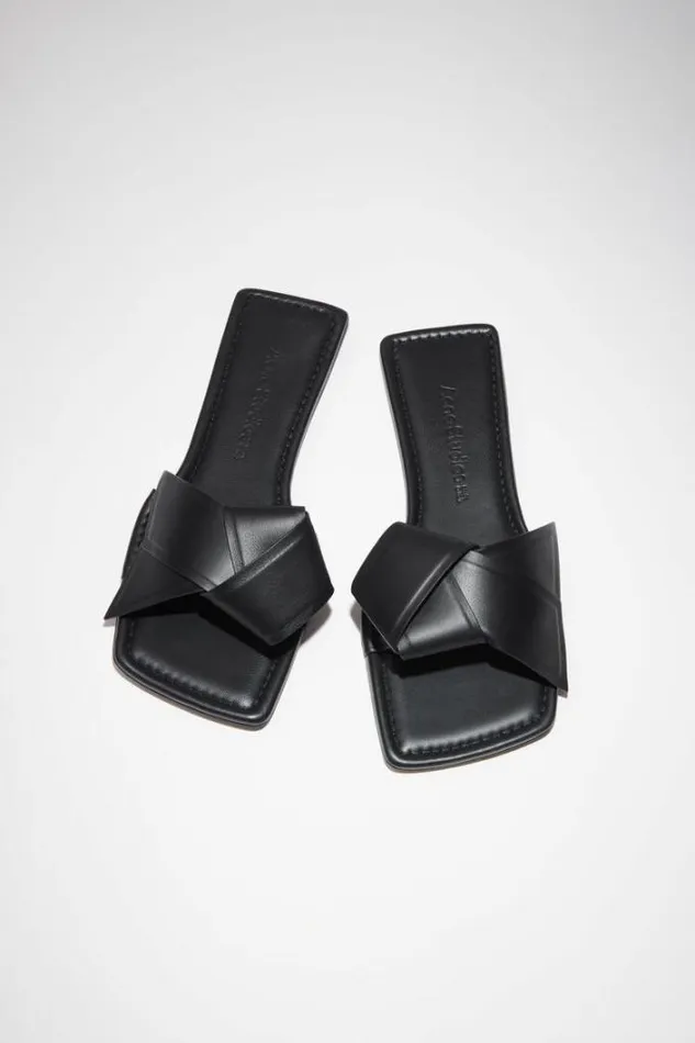 Acne Studios Shoes Woman Musubi Leather Sandal Black