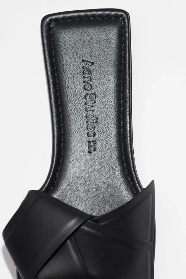 Acne Studios Shoes Woman Musubi Leather Sandal Black