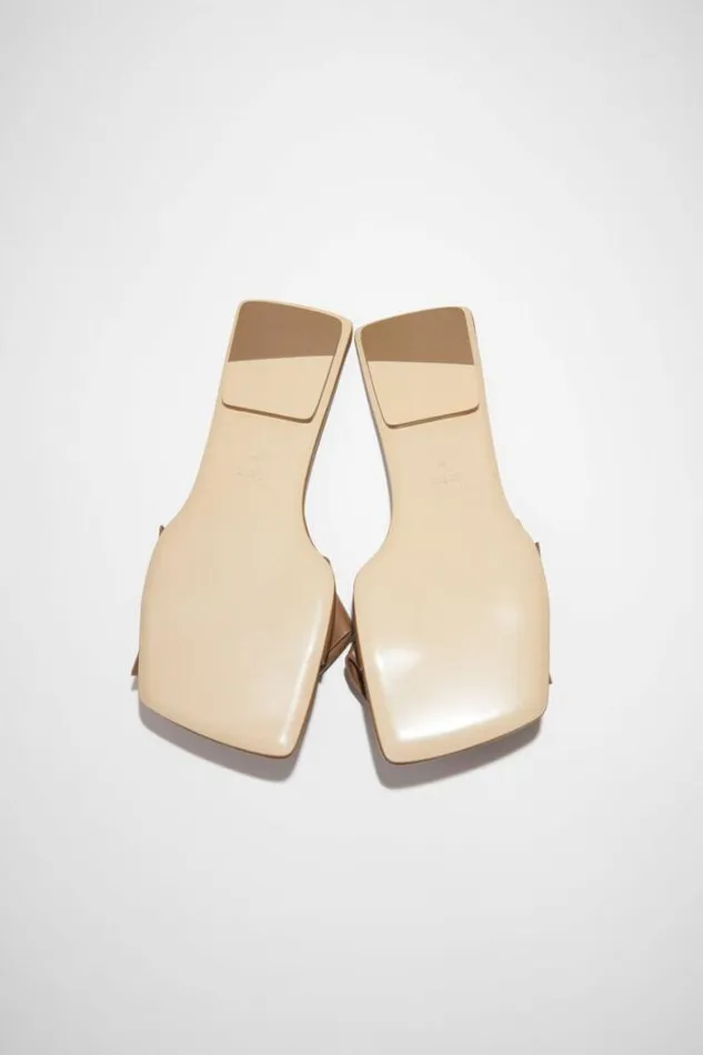 Acne Studios Shoes Woman Musubi Leather Sandal Camel Brown