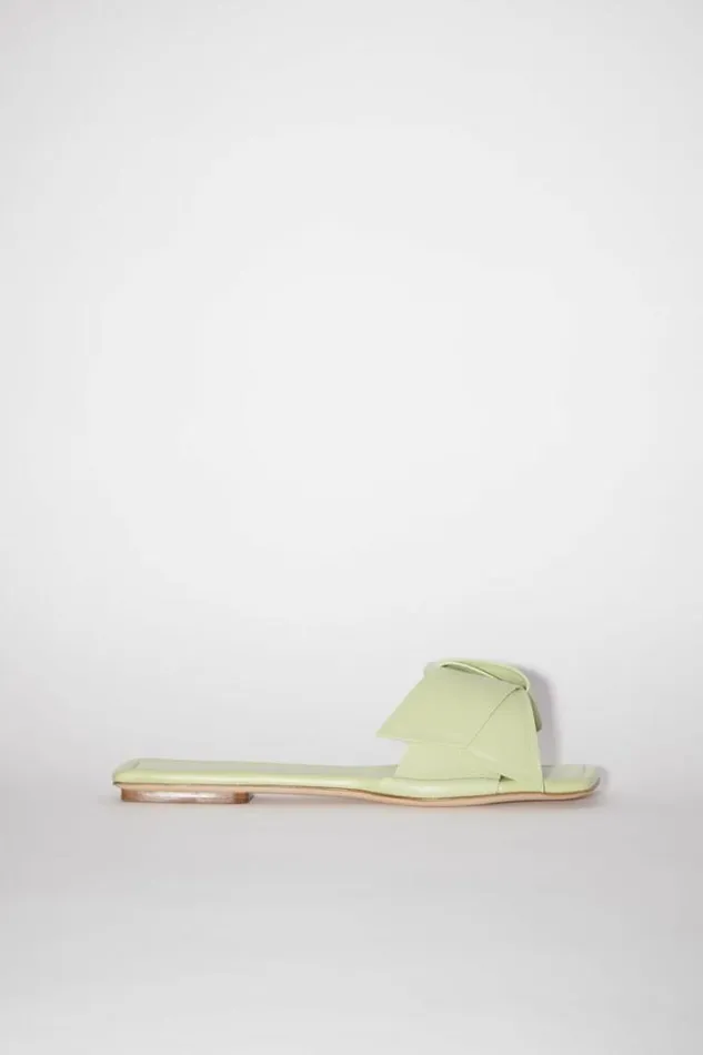 Acne Studios Shoes Woman Musubi Leather Sandal Dusty Green