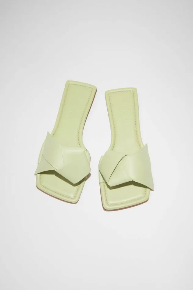 Acne Studios Shoes Woman Musubi Leather Sandal Dusty Green