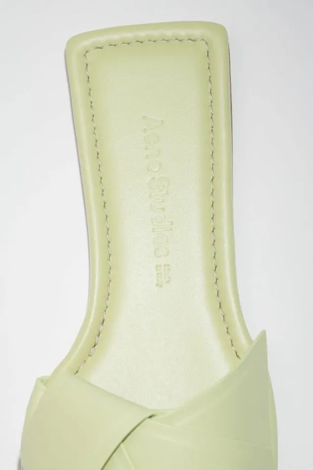 Acne Studios Shoes Woman Musubi Leather Sandal Dusty Green