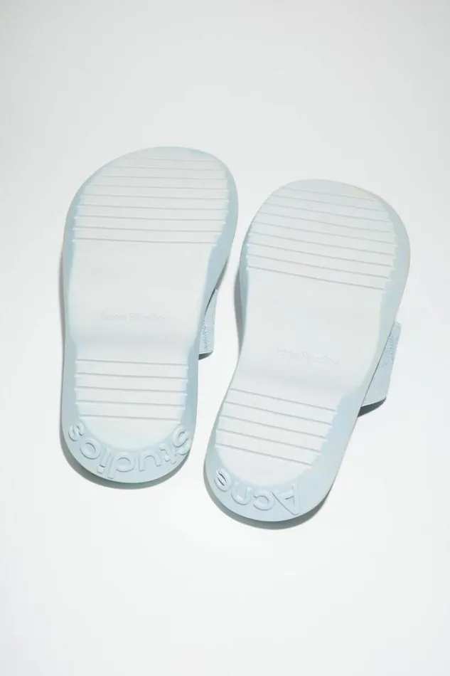 Acne Studios Shoes Woman Reversed Leather Sandals BlueBeige
