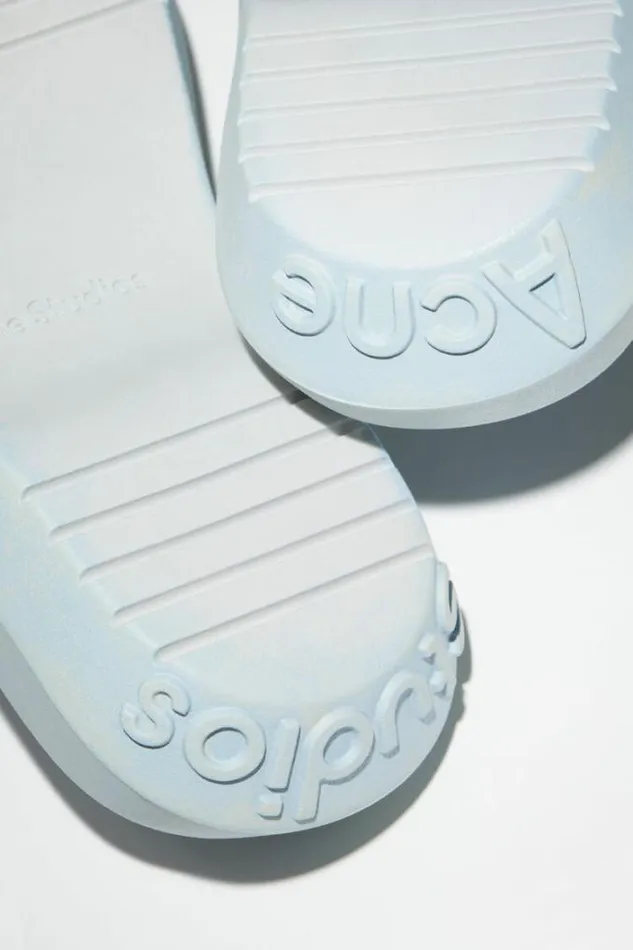Acne Studios Shoes Woman Reversed Leather Sandals BlueBeige