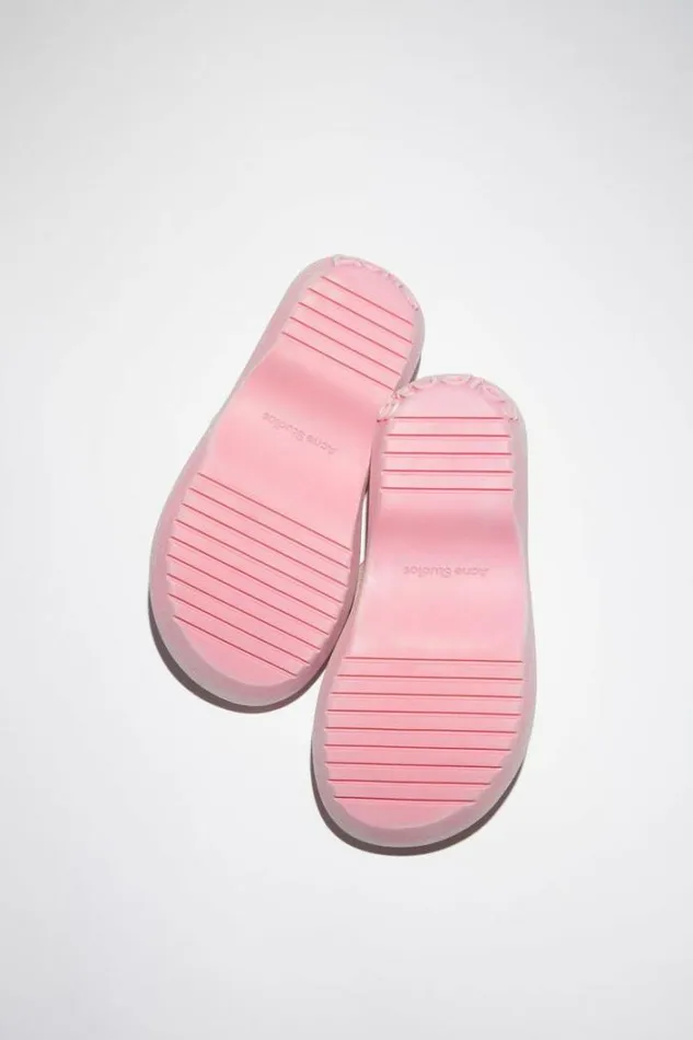 Acne Studios Shoes Woman Reversed Leather Sandals Blush Pink