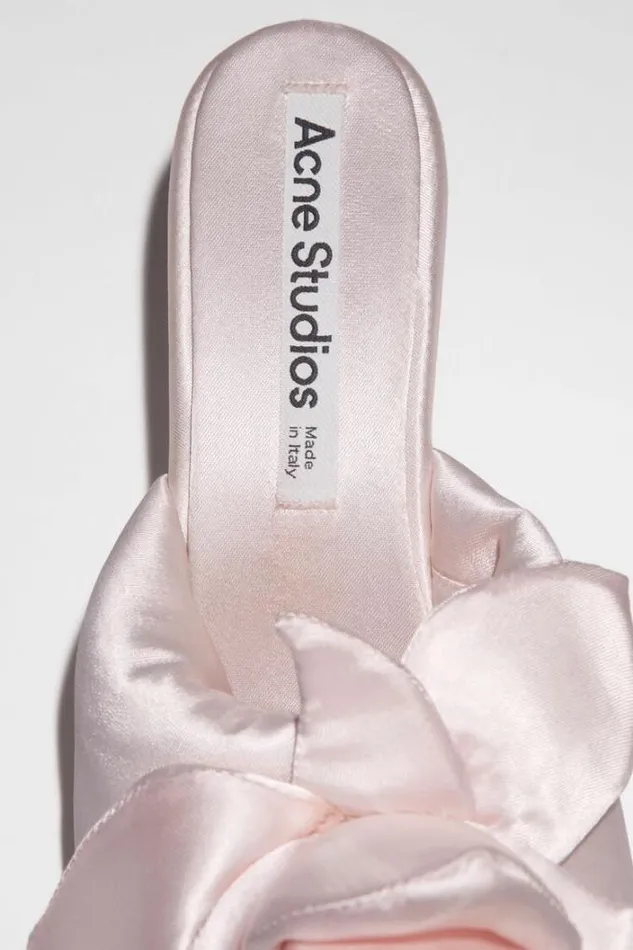 Acne Studios Shoes Woman Satin Wedge SandalRunway Show Pale Pink