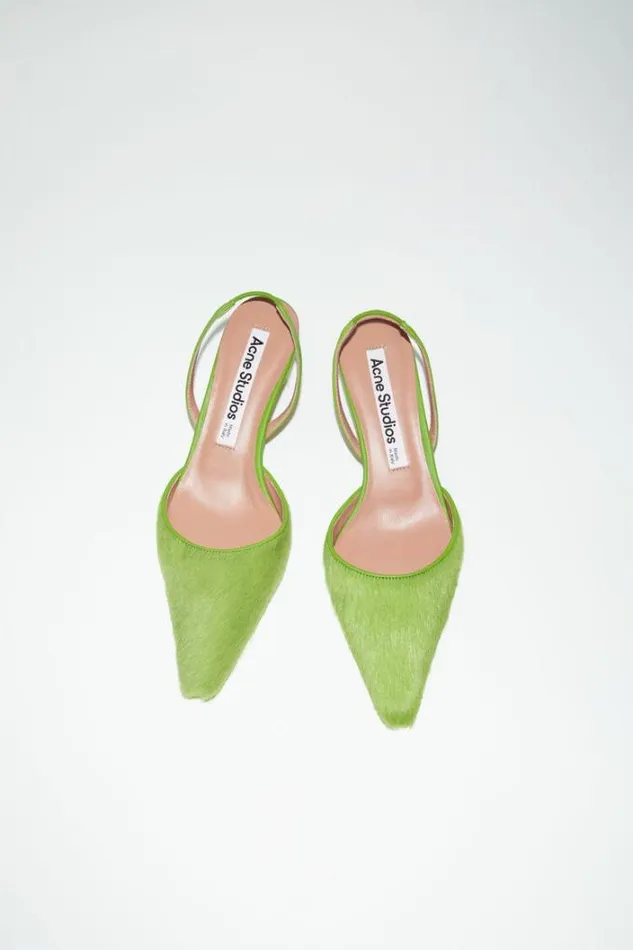 Acne Studios Shoes Woman Slingback Shoes Apple Green