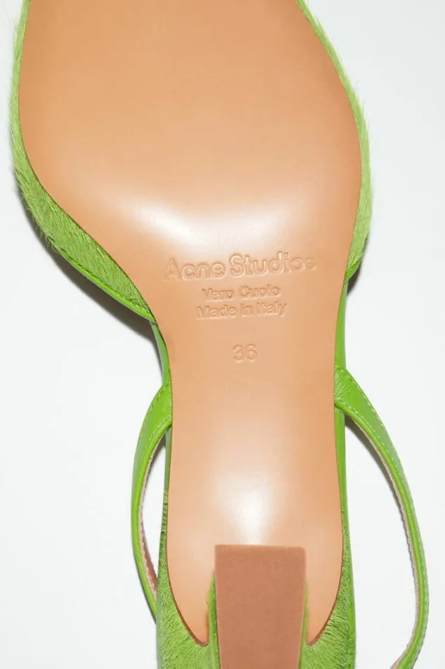 Acne Studios Shoes Woman Slingback Shoes Apple Green
