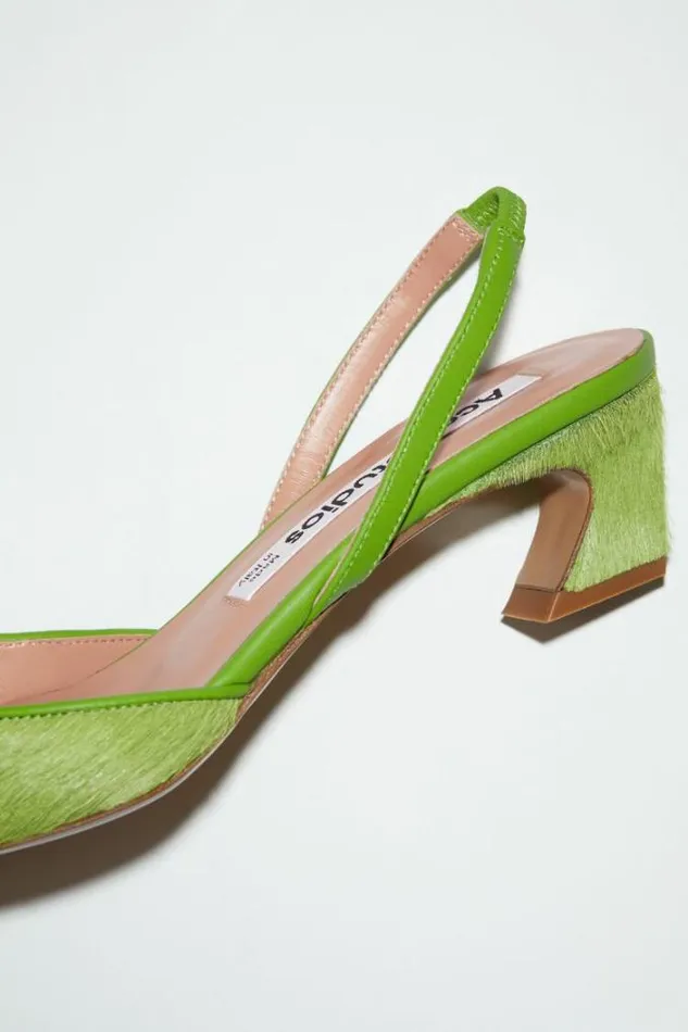 Acne Studios Shoes Woman Slingback Shoes Apple Green