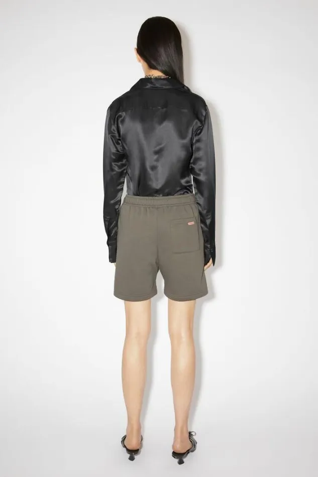 Acne Studios Shorts Woman Cotton Shorts Mud Grey