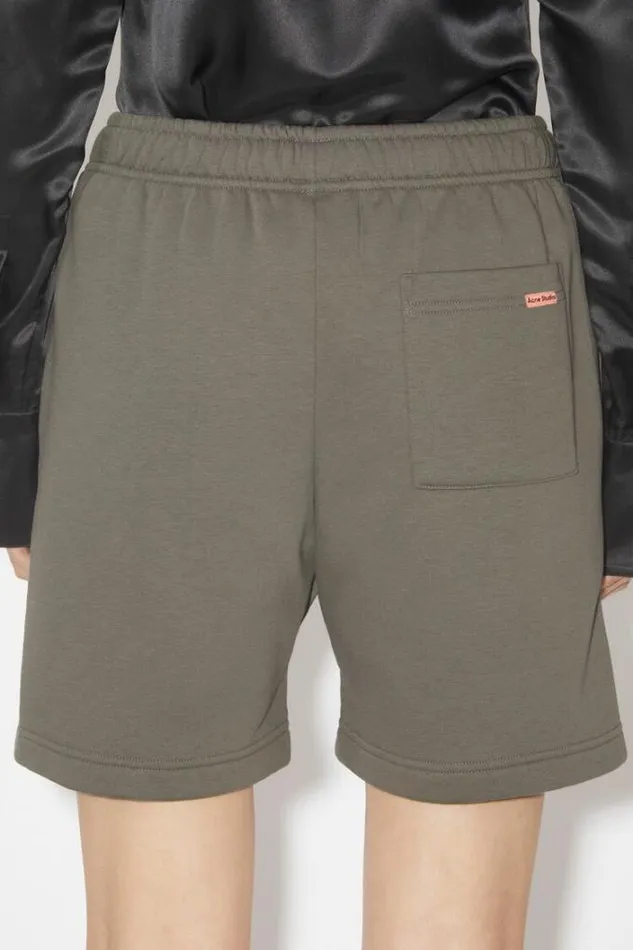 Acne Studios Shorts Woman Cotton Shorts Mud Grey