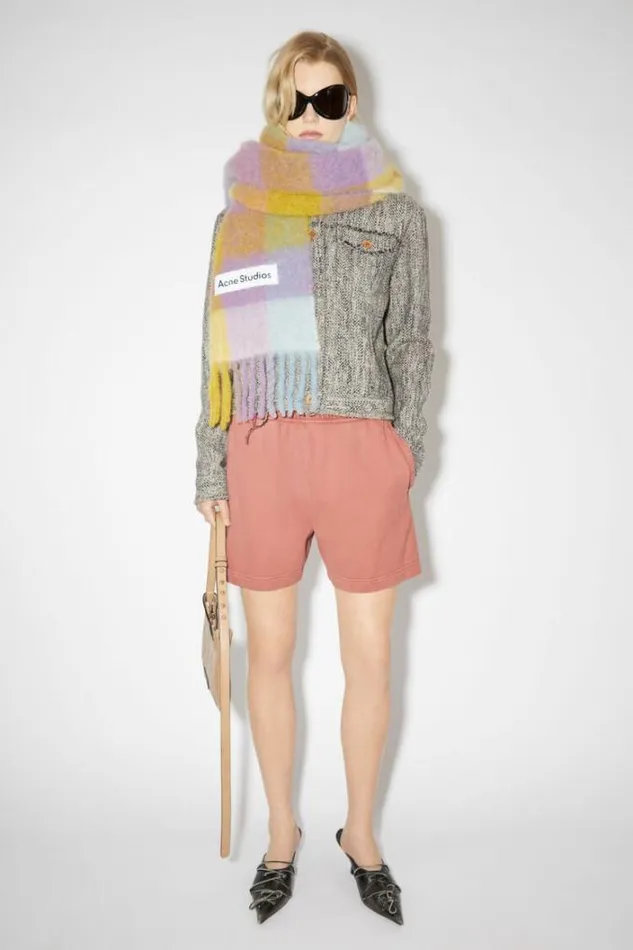 Acne Studios Shorts Woman Cotton Sweat Shorts Vintage Pink