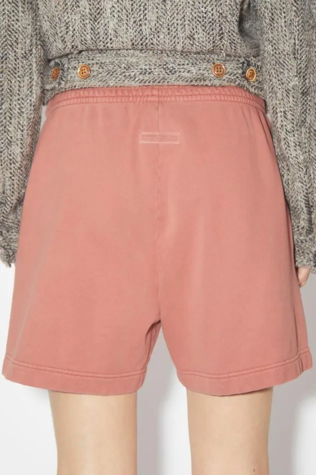 Acne Studios Shorts Woman Cotton Sweat Shorts Vintage Pink