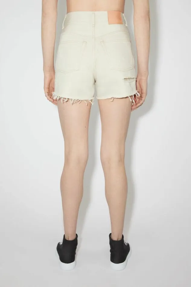 Acne Studios Shorts Woman Distressed Denim Shorts White