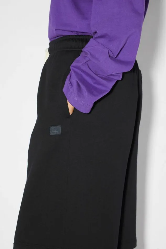 Acne Studios Shorts Woman Fleece Sweat Shorts Black