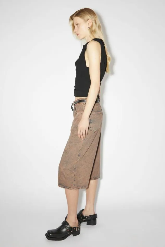 Acne Studios Shorts Woman Loose Fit Denim Shorts Light PinkGrey