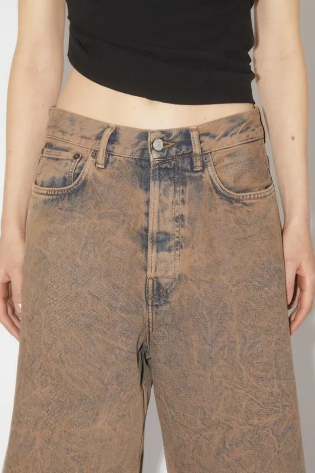 Acne Studios Shorts Woman Loose Fit Denim Shorts Light PinkGrey