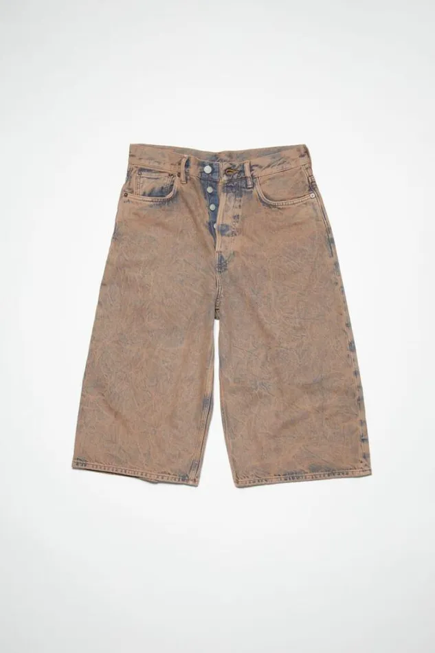 Acne Studios Shorts Woman Loose Fit Denim Shorts Light PinkGrey