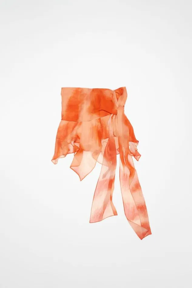 Acne Studios Skirts Woman Draped Mini Skirt Orange