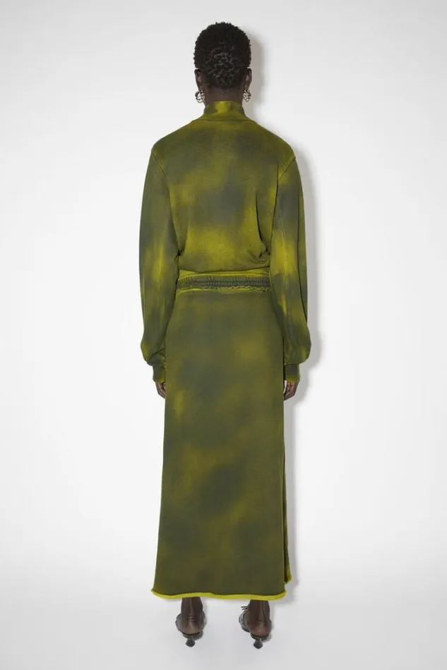 Acne Studios Skirts Woman Dyed Fleece Skirt Acid Yellow