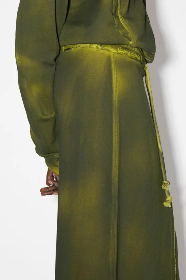 Acne Studios Skirts Woman Dyed Fleece Skirt Acid Yellow