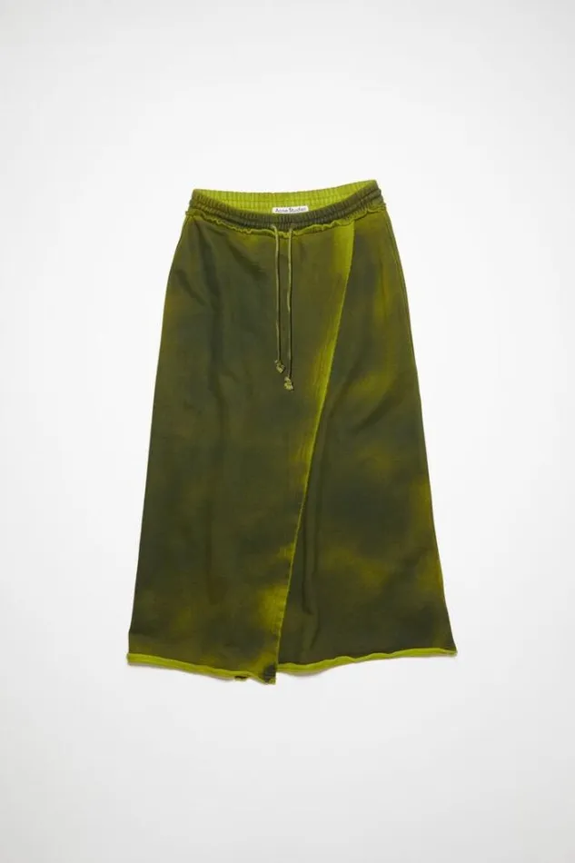 Acne Studios Skirts Woman Dyed Fleece Skirt Acid Yellow