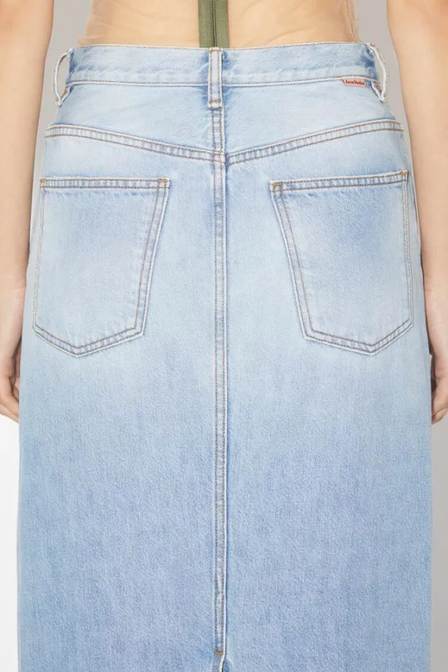 Acne Studios Skirts Woman Midlength Denim Skirt Light Blue