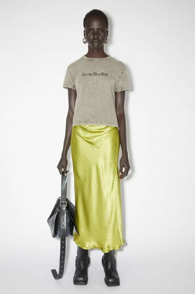 Acne Studios Skirts Woman Satin Wrap Skirt Light Olive