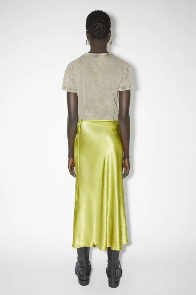Acne Studios Skirts Woman Satin Wrap Skirt Light Olive