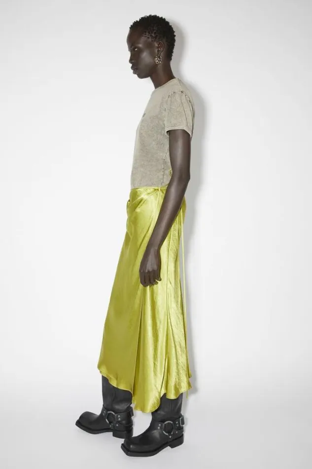 Acne Studios Skirts Woman Satin Wrap Skirt Light Olive
