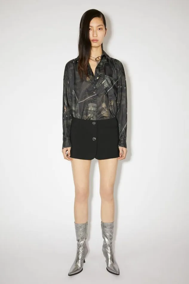 Acne Studios Skirts Woman Tailored Mini Skirt Black