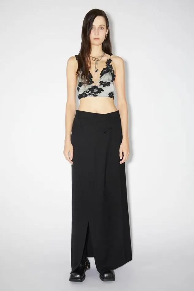 Acne Studios Skirts Woman Tailored Wrap Skirt Black