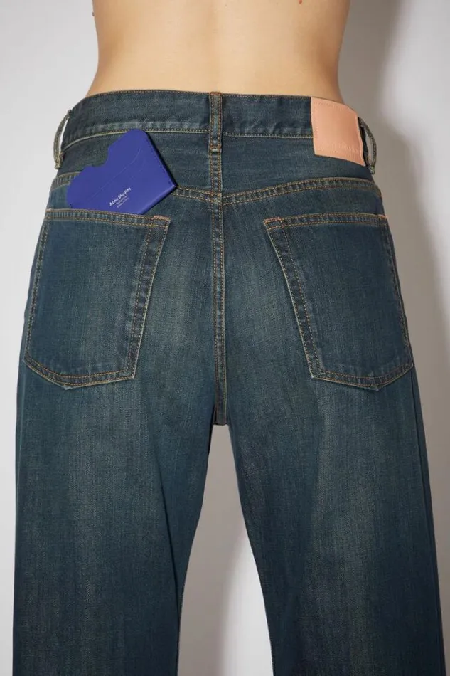 Acne Studios Small Leather Goods Man Card Holder Blue