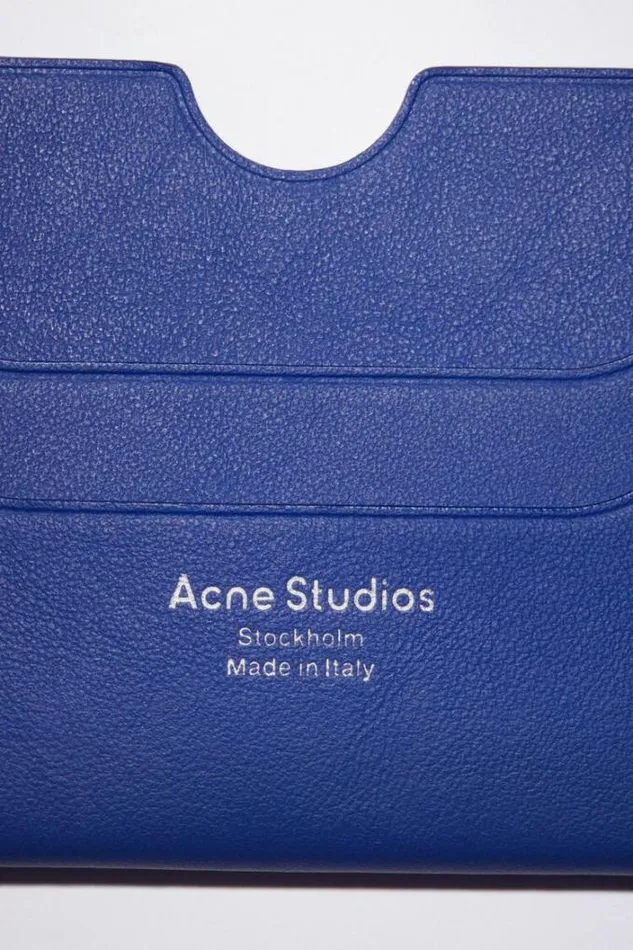 Acne Studios Small Leather Goods Man Card Holder Blue