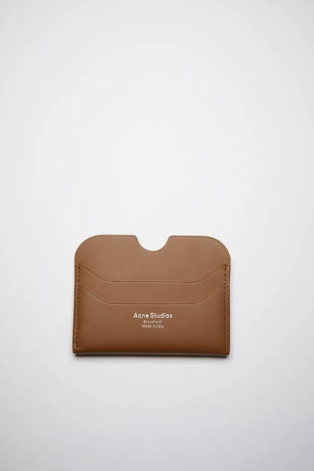 Acne Studios Small Leather Goods Man Card Holder Camel Brown