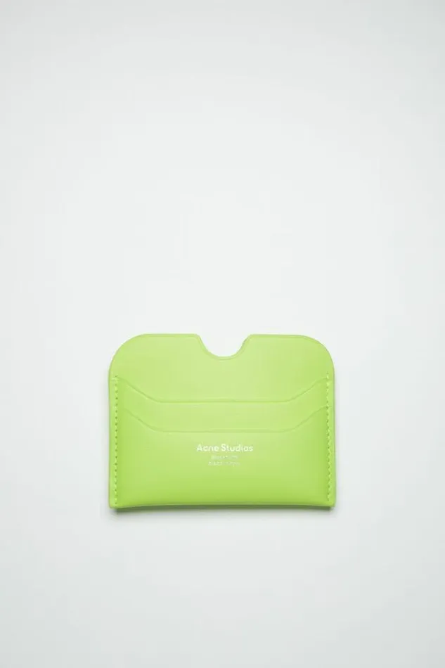 Acne Studios Small Leather Goods Man Card Holder Lime Green