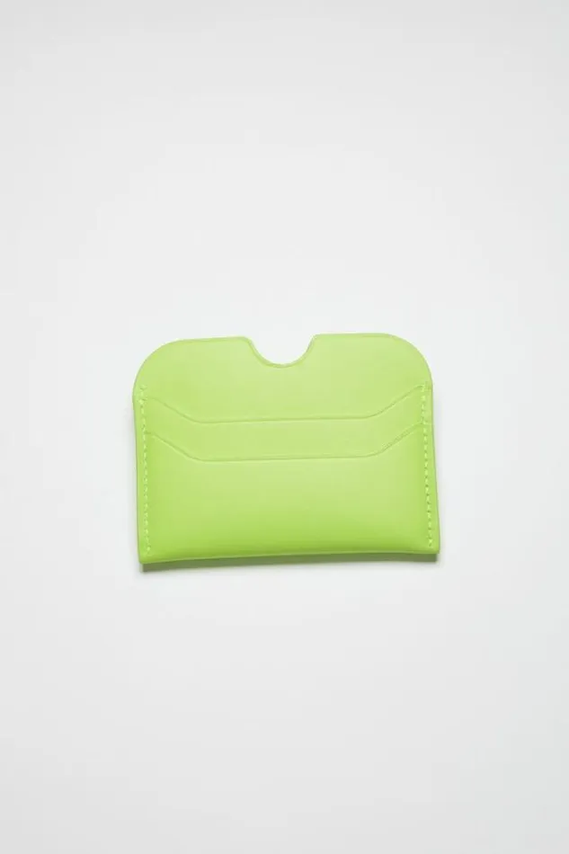 Acne Studios Small Leather Goods Man Card Holder Lime Green
