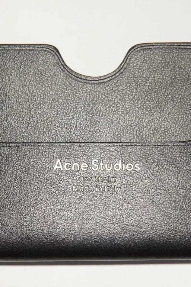 Acne Studios Small Leather Goods Man Leather Card Case Black