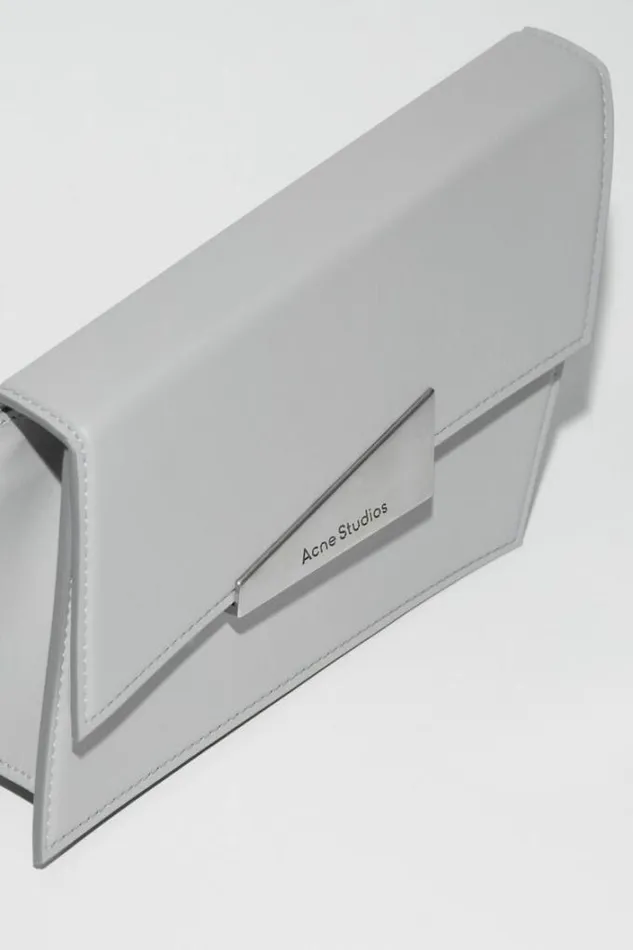 Acne Studios Small Leather Goods Woman Distortion Micro Bag Light Grey