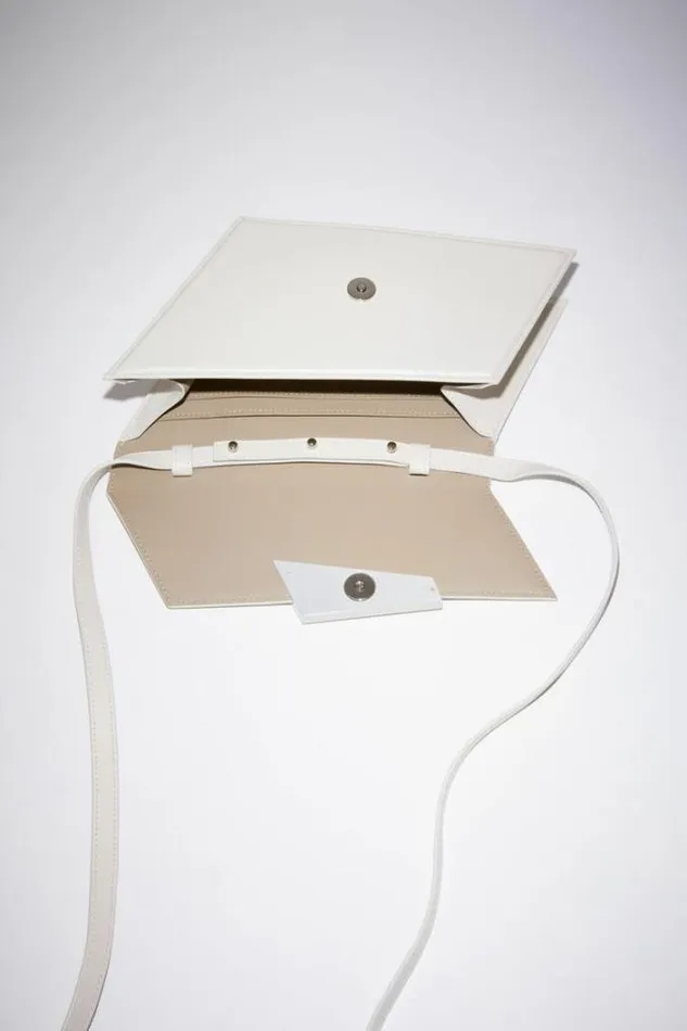 Acne Studios Small Leather Goods Woman Distortion Micro Bag White