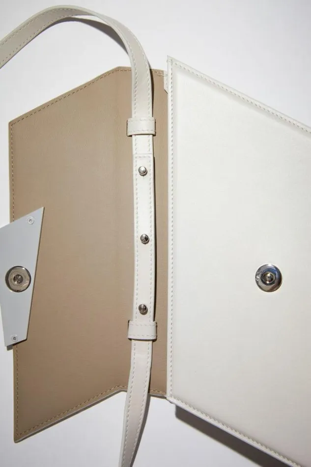Acne Studios Small Leather Goods Woman Distortion Micro Bag White